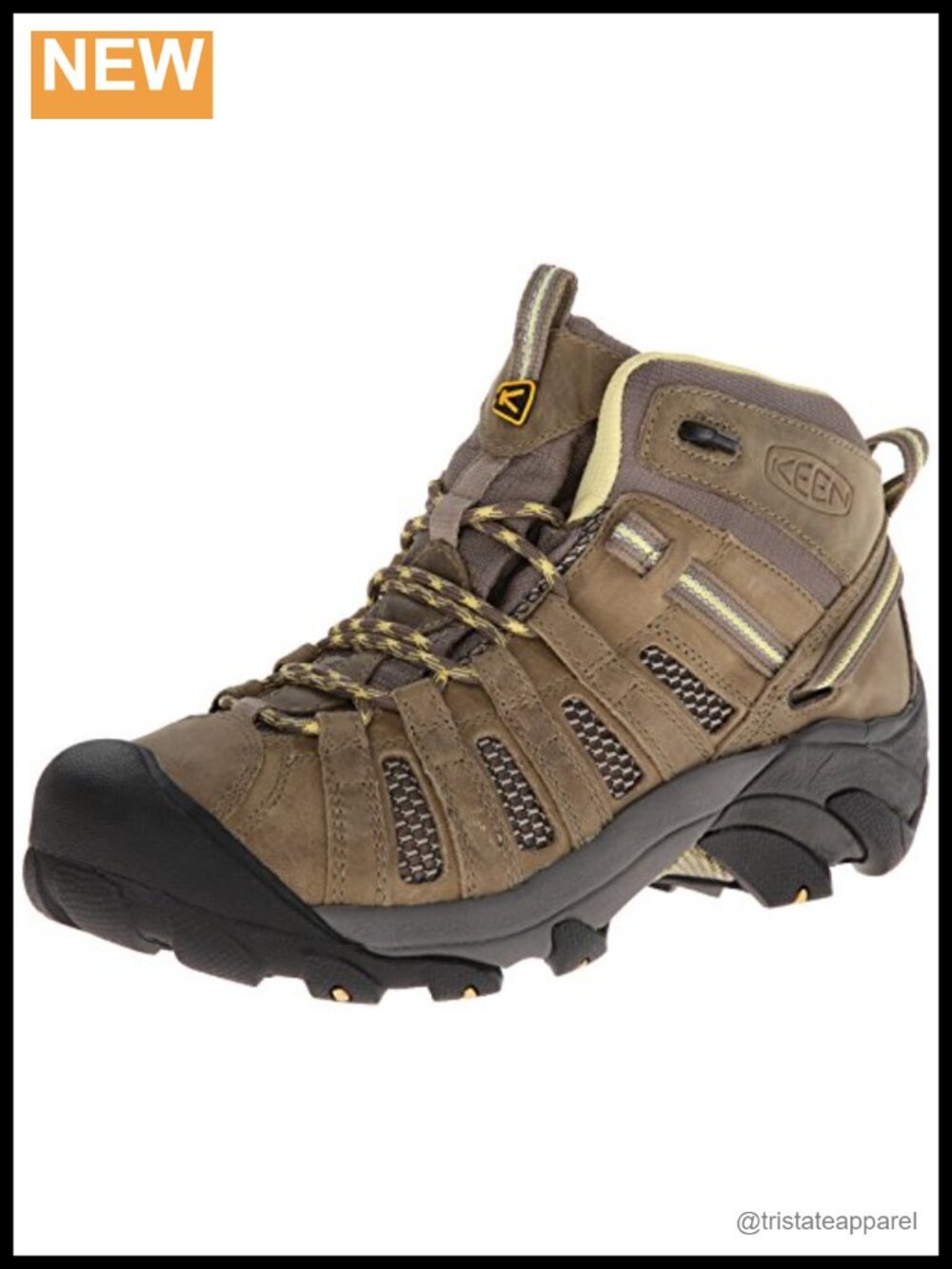 Water Resistant Leather Mid Hiking Boots Outdoor Trail